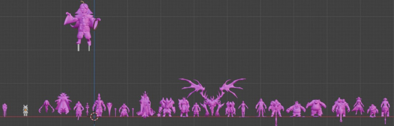 25 3D figures for printing Dota Model do druku 3D .c4d .max .obj .3ds .fbx .stl .blend 
