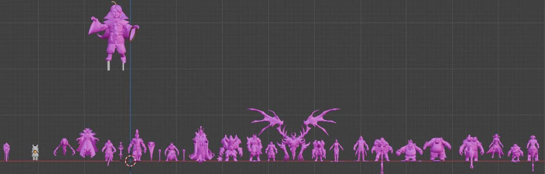 25 3D figures for printing Dota 3D Print Model .c4d .max .obj .3ds .fbx .stl .blend