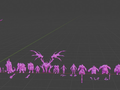 25 3D figures for printing Dota Model do druku 3D