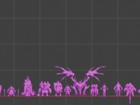 25 3D figures for printing Dota Model do druku 3D