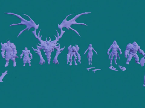 25 3D figures for printing Dota 3D Print Model