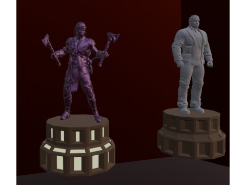 Jason Voorhees and Nightwolf 3D Modello di stampa 3D