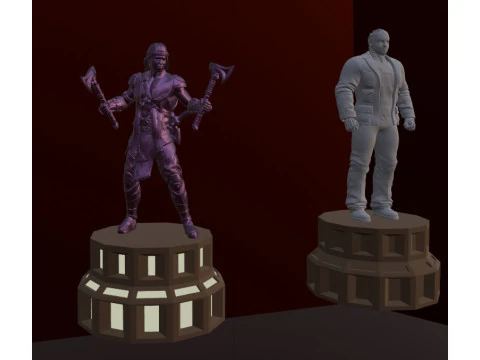 Jason Voorhees and Nightwolf 3D 3D Print Model