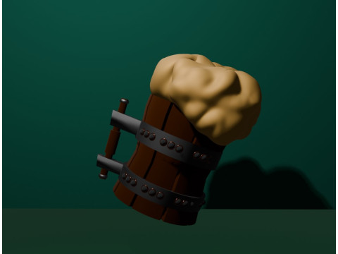 Wooden Mug 3D Print Model