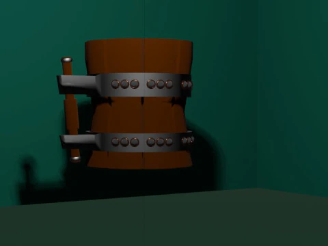 Wooden Mug 3D Print Model