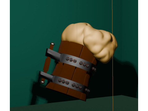 Wooden Mug 3Dプリントモデル