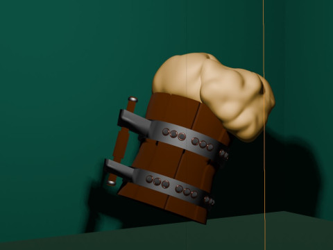 Wooden Mug 3Dプリントモデル