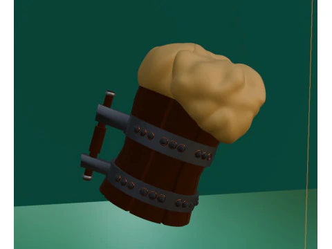 Wooden Mug 3D Print Model