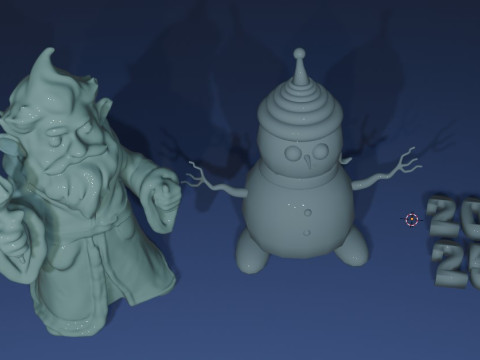New Year in 3D 2025 3Dプリントモデル