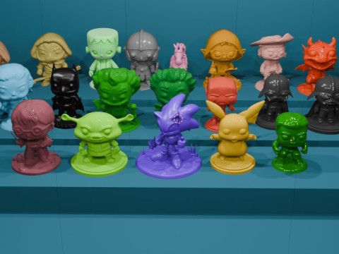 20 Funko Poop 3D Print Model