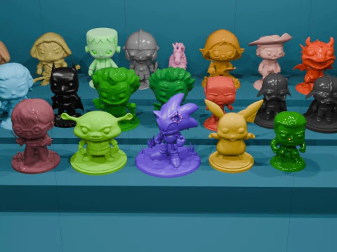20 Funko Pop Modelo de impresión 3D