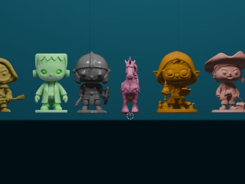 20 Funko Poop 3D Принт Модель