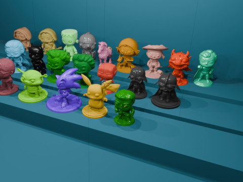20 Funko Poop 3D Принт Модель