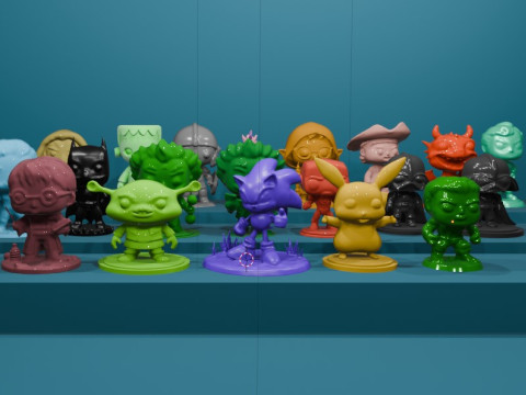20 Funko Poop 3D Принт Модель