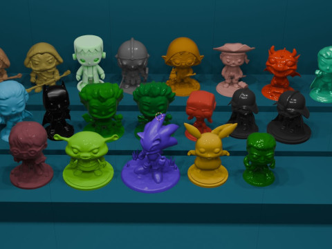 20 Funko Poop 3D Принт Модель