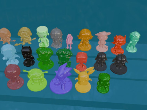 20 Funko Poop 3D Принт Модель