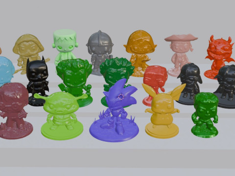 20 Funko Poop 3D Принт Модель