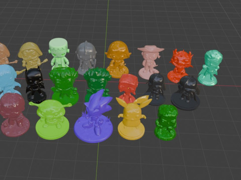 20 Funko Poop 3D Принт Модель