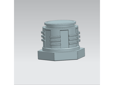 Quechua standart 1 litre thermos lid Modello 3D