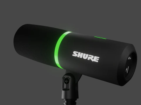 Microfone Shure microfone microfone Modelo 3D