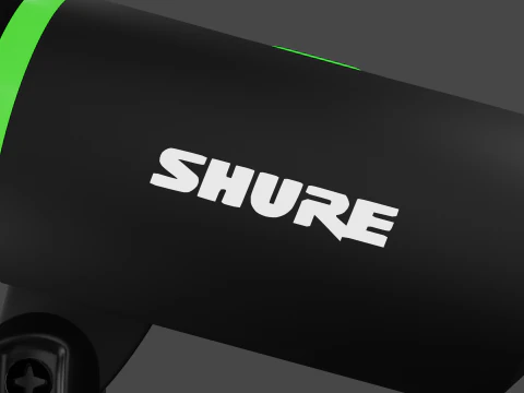 Microfone Shure microfone microfone Modelo 3D