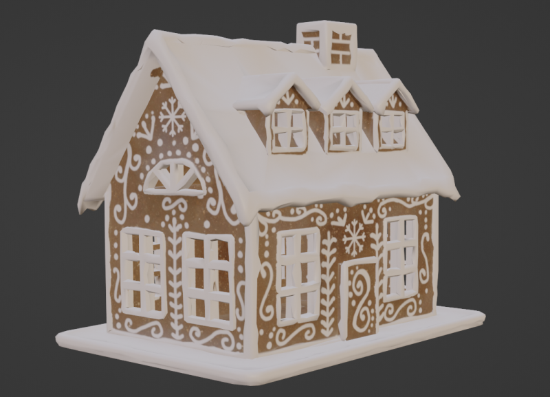 Gingerbread house Modelo 3D .c4d .max .obj .3ds .fbx .stl .blend