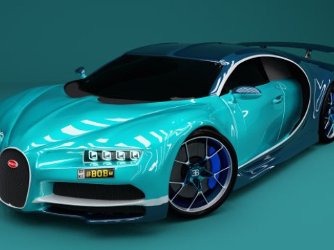 Bugatti Chiron 2017 sports car 3D-Modell