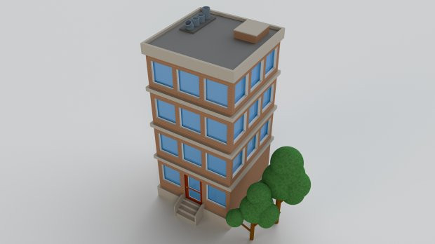 City building Modello 3D .c4d .max .obj .3ds .fbx .stl .blend 