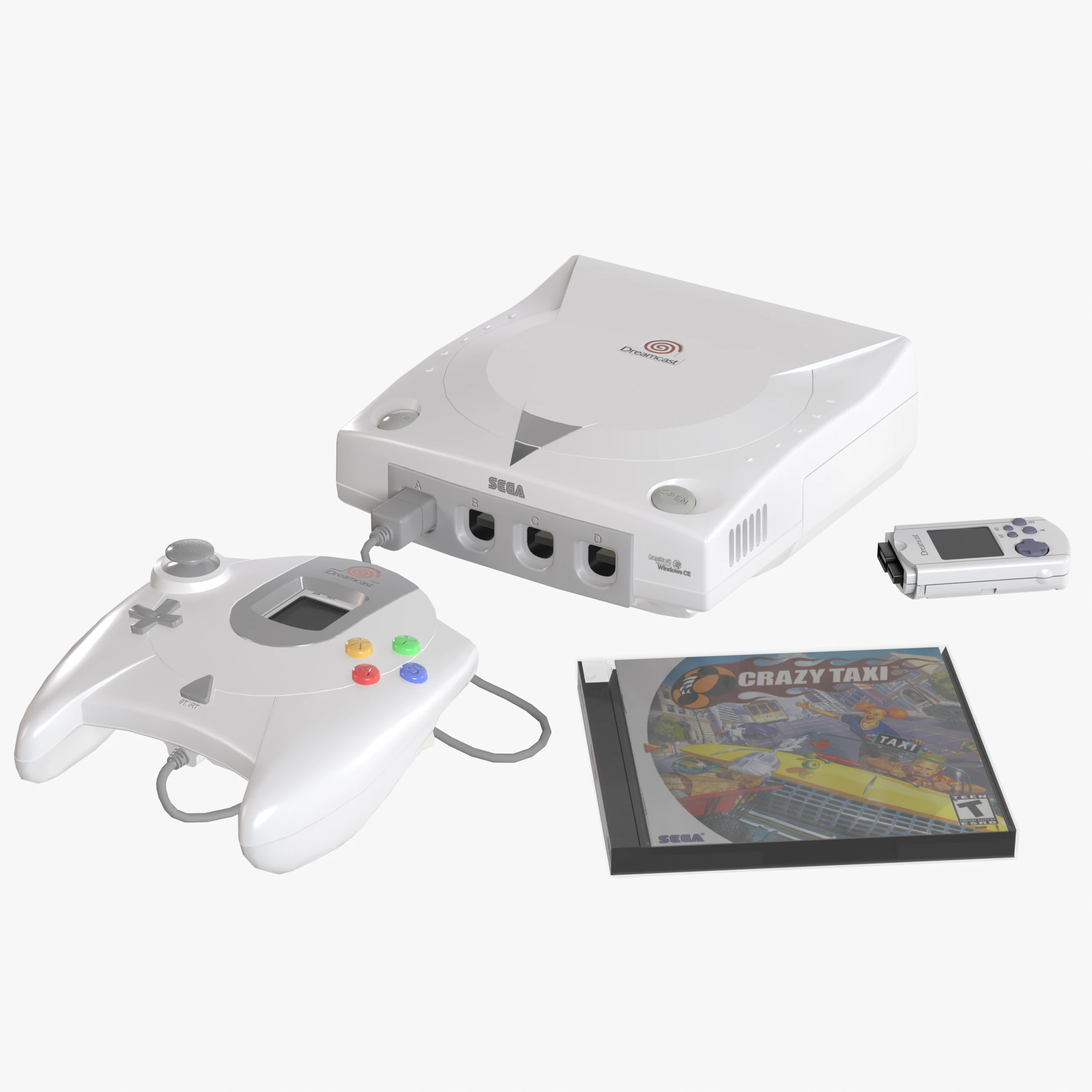 Sega Dreamcast 3D Model .c4d .max .obj .3ds .fbx .stl .blend 