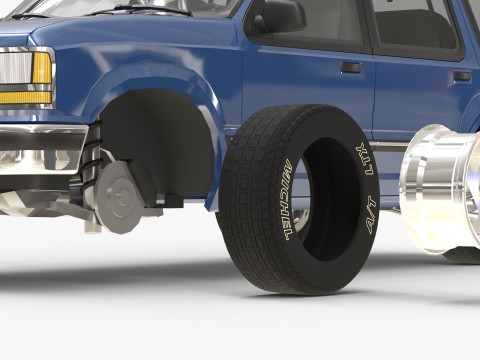 SUV Truck 90s Modello 3D