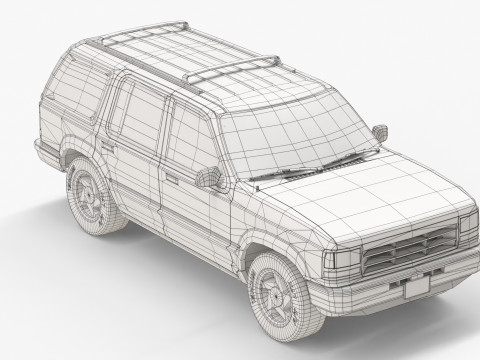 SUV Truck 90s Modello 3D