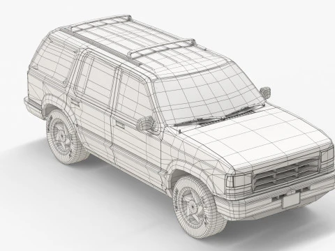 SUV Truck 90s 3D Model