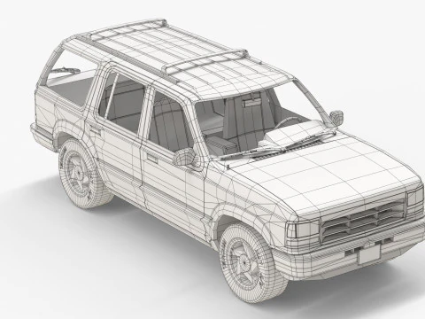 SUV Truck 90s 3D Model