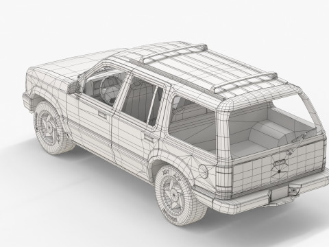 SUV Truck 90s Modello 3D