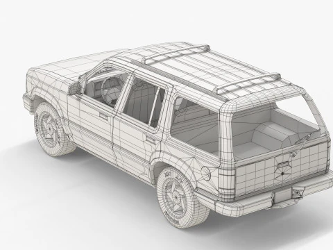 SUV Truck 90s 3D Model