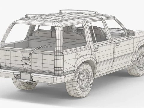SUV Truck 90s 3D Model