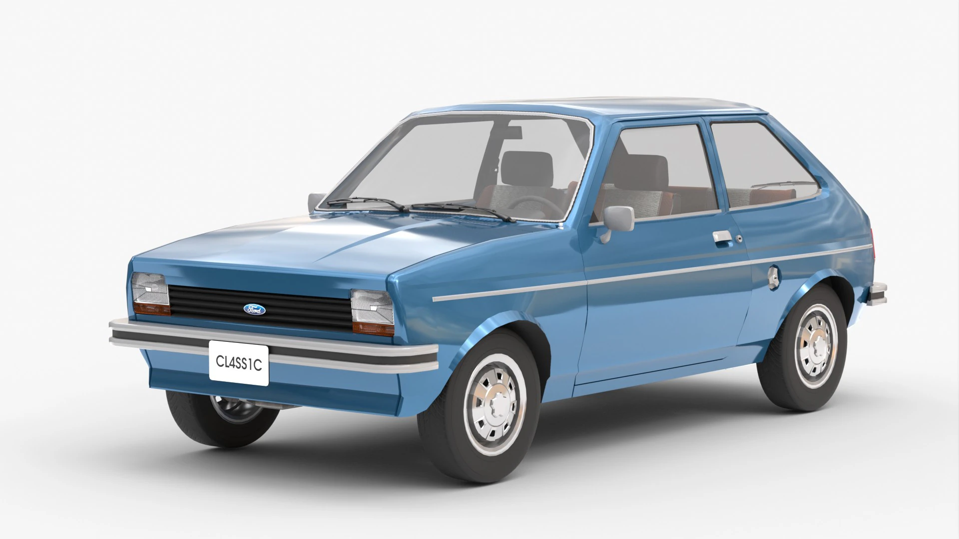 Fiesta Mk1 1978 3D Model .c4d .max .obj .3ds .fbx .stl .blend 