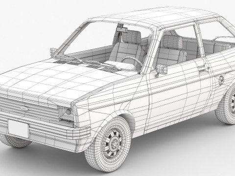 Fiesta Mk1 1978 3Dモデル
