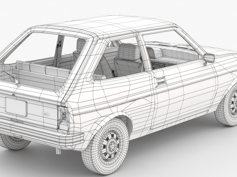Fiesta Mk1 1978 3Dモデル