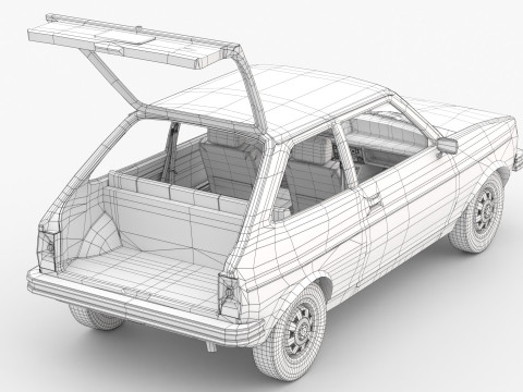 Fiesta Mk1 1978 3Dモデル