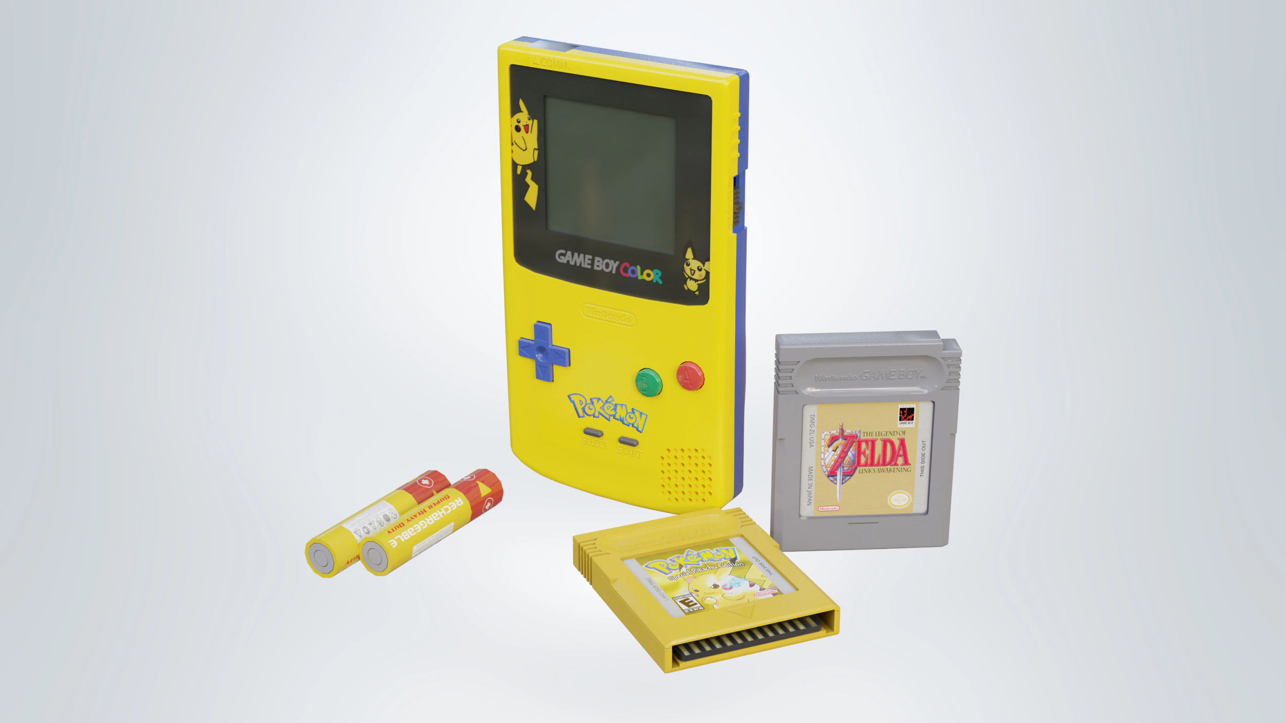 Nintendo Game Boy Color GBC Modelo 3D .c4d .max .obj .3ds .fbx .stl .blend