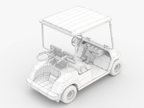 Golf Cart G16 3D Модель