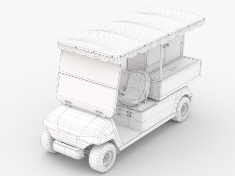 Golf Cart G16 3D Модель