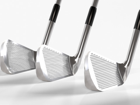 Golf Clubs and Bags 3D Модель
