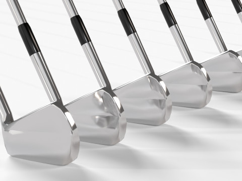 Golf Clubs and Bags 3D Модель
