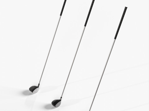Golf Clubs and Bags 3D Модель