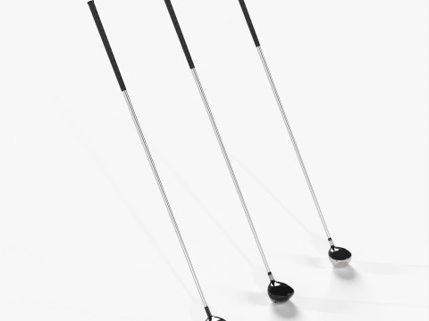 Golf Clubs and Bags 3D Модель