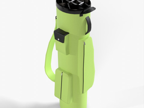 Golf Clubs and Bags 3D Модель