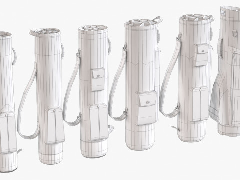 Golf Clubs and Bags 3D Модель