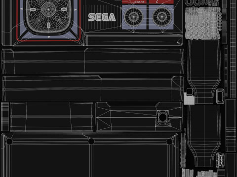 Sega Master System 3Dモデル